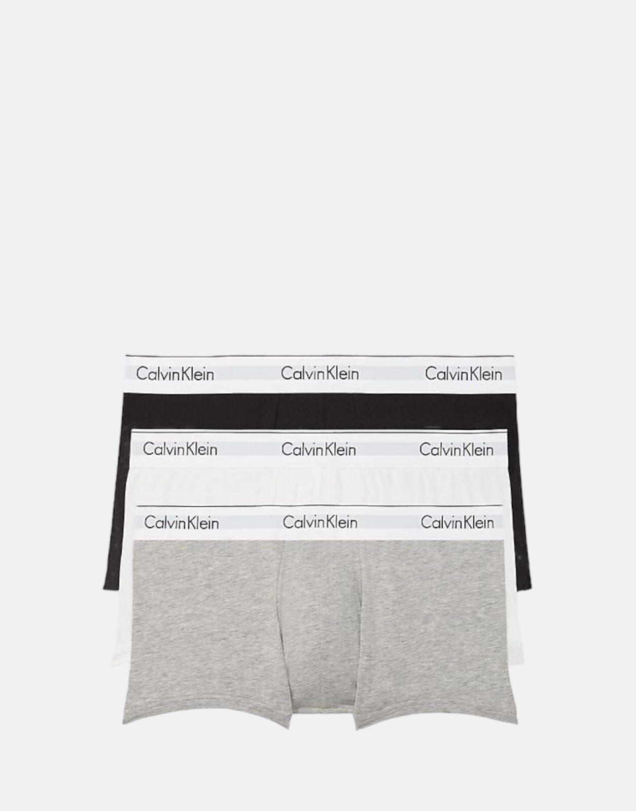 Calvin Klein 3 Pack Modern Cotton Stretch Thongs in Black for Men